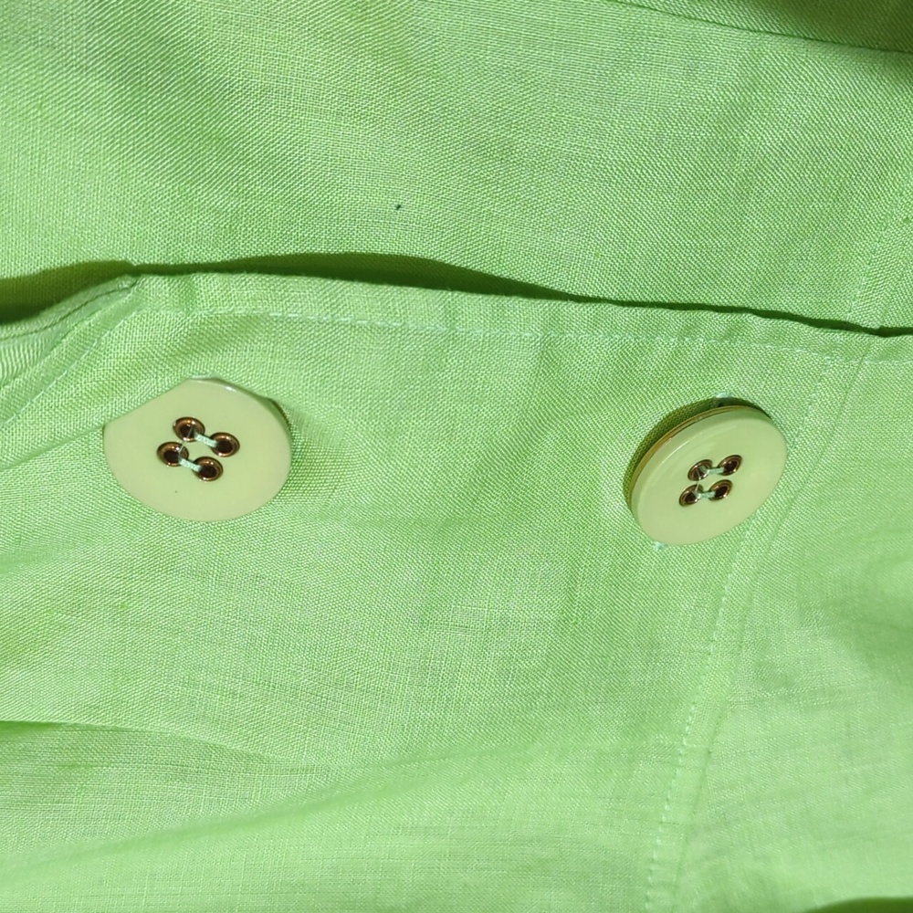 Joseph Ribkoff green Linen blouse - Picture 4 of 11